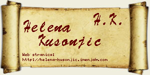 Helena Kusonjić vizit kartica